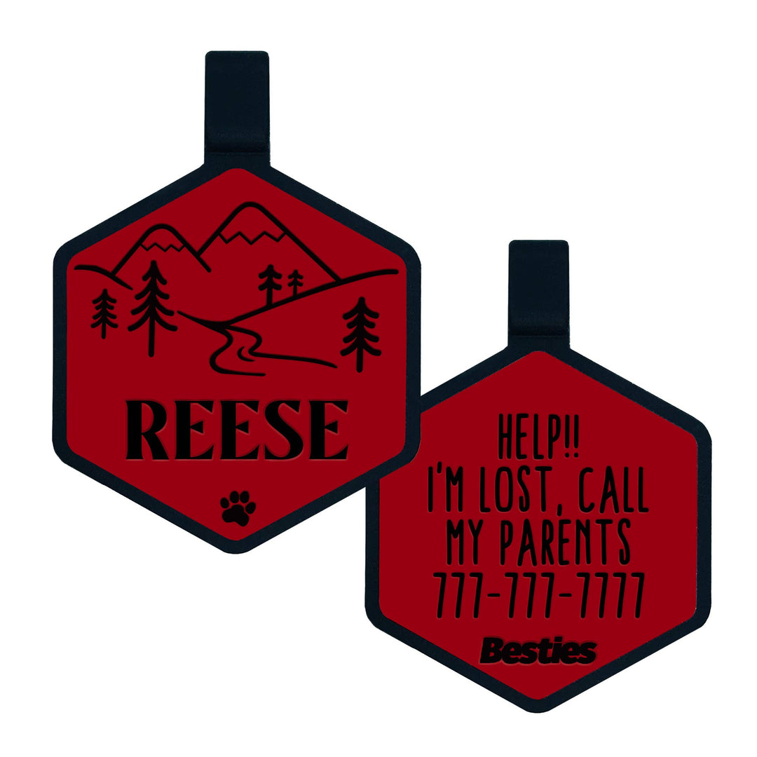 Mountain Adventure Silicone Dog ID Tag