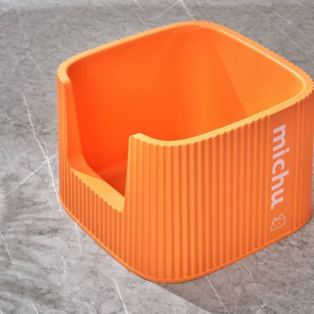 Michu XXL Container Cat Litter Box with Scoop, Coral or BoBa