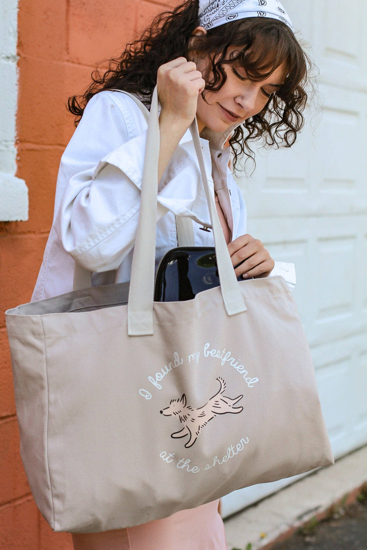 OVERSIZE Canvas Tote Bag | Mocha