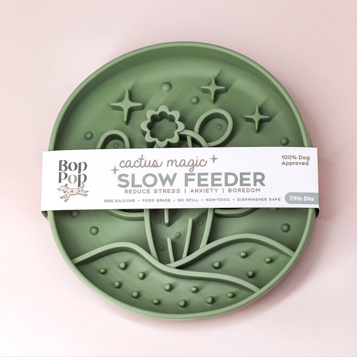 Slow Feeder + Activity Bowl  | Cactus Magic in Sage Green