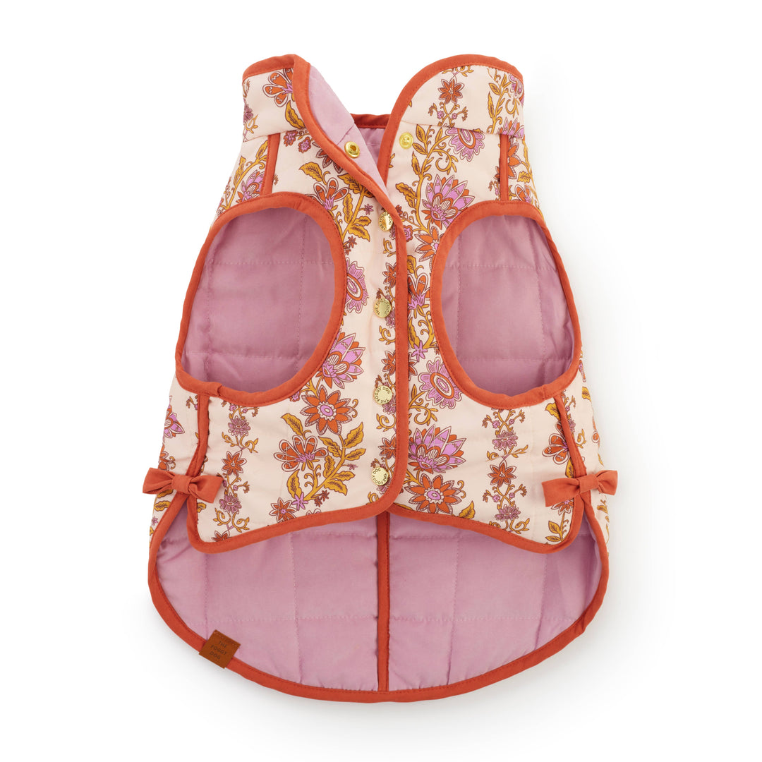 Blockprint Floral Reversible Dog Jacket
