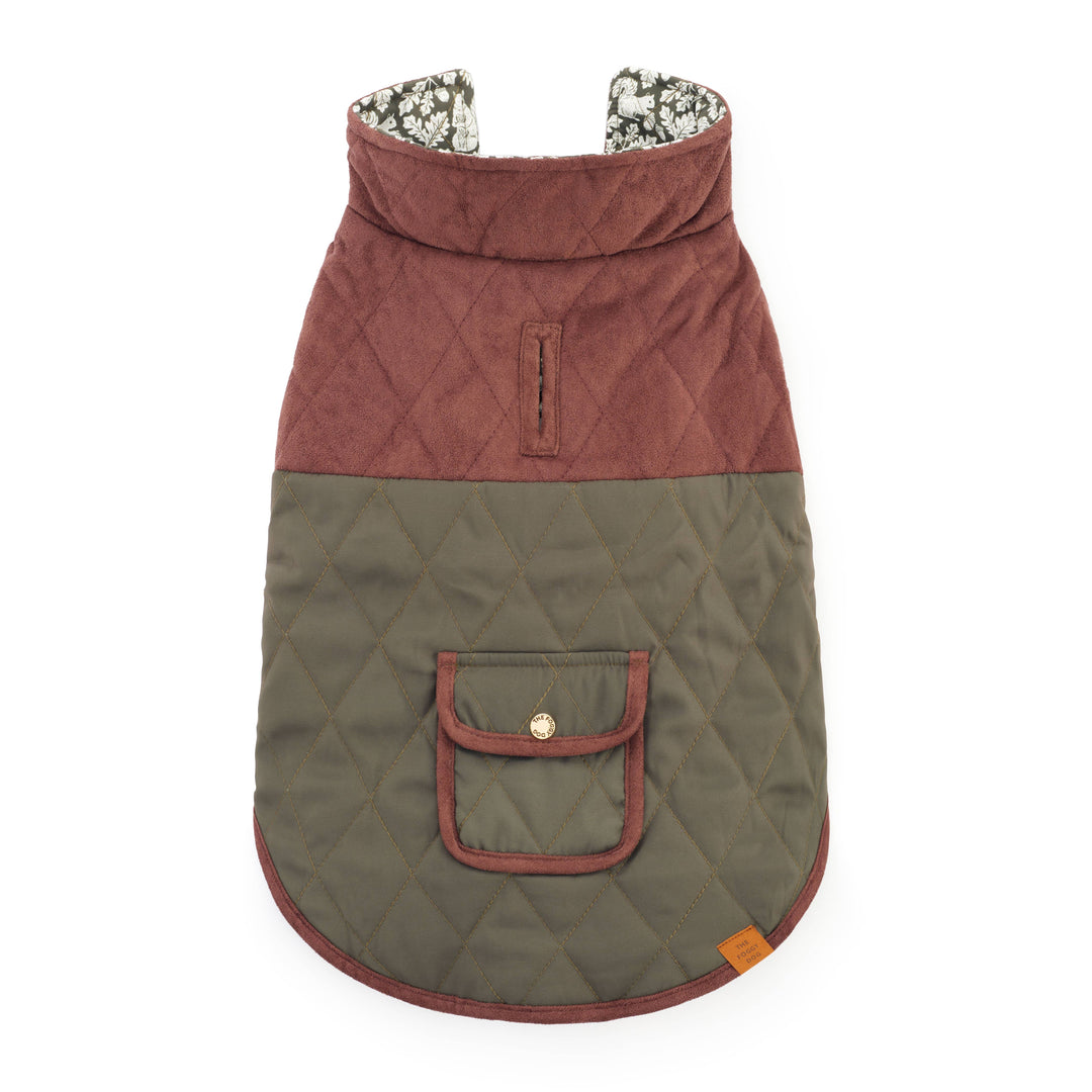 Olive Reversible Dog Jacket
