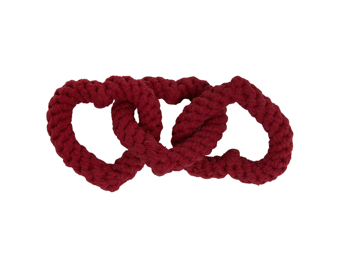 Chain of Hearts 10" Red Rope Toy