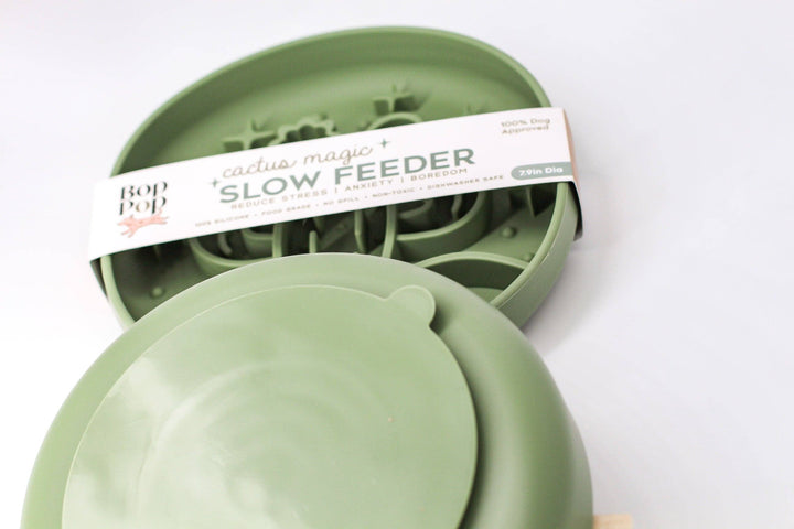 Slow Feeder + Activity Bowl  | Cactus Magic in Sage Green