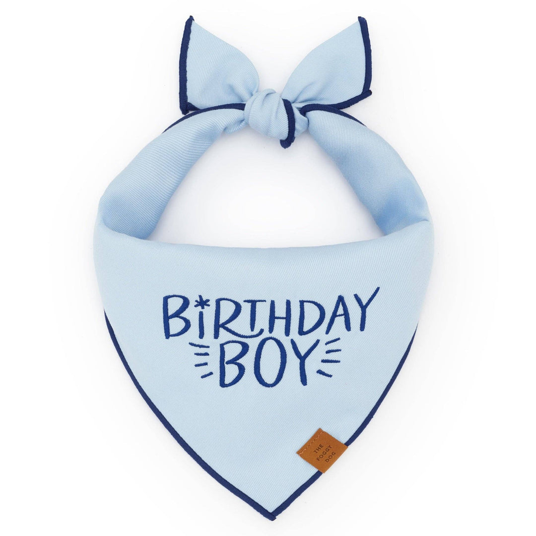 Birthday Boy Embroidered Dog Bandana