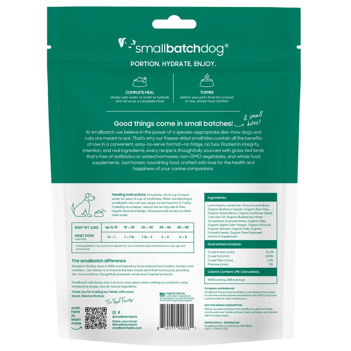 Freeze-Dried Raw Small Bites Lamb Recipe