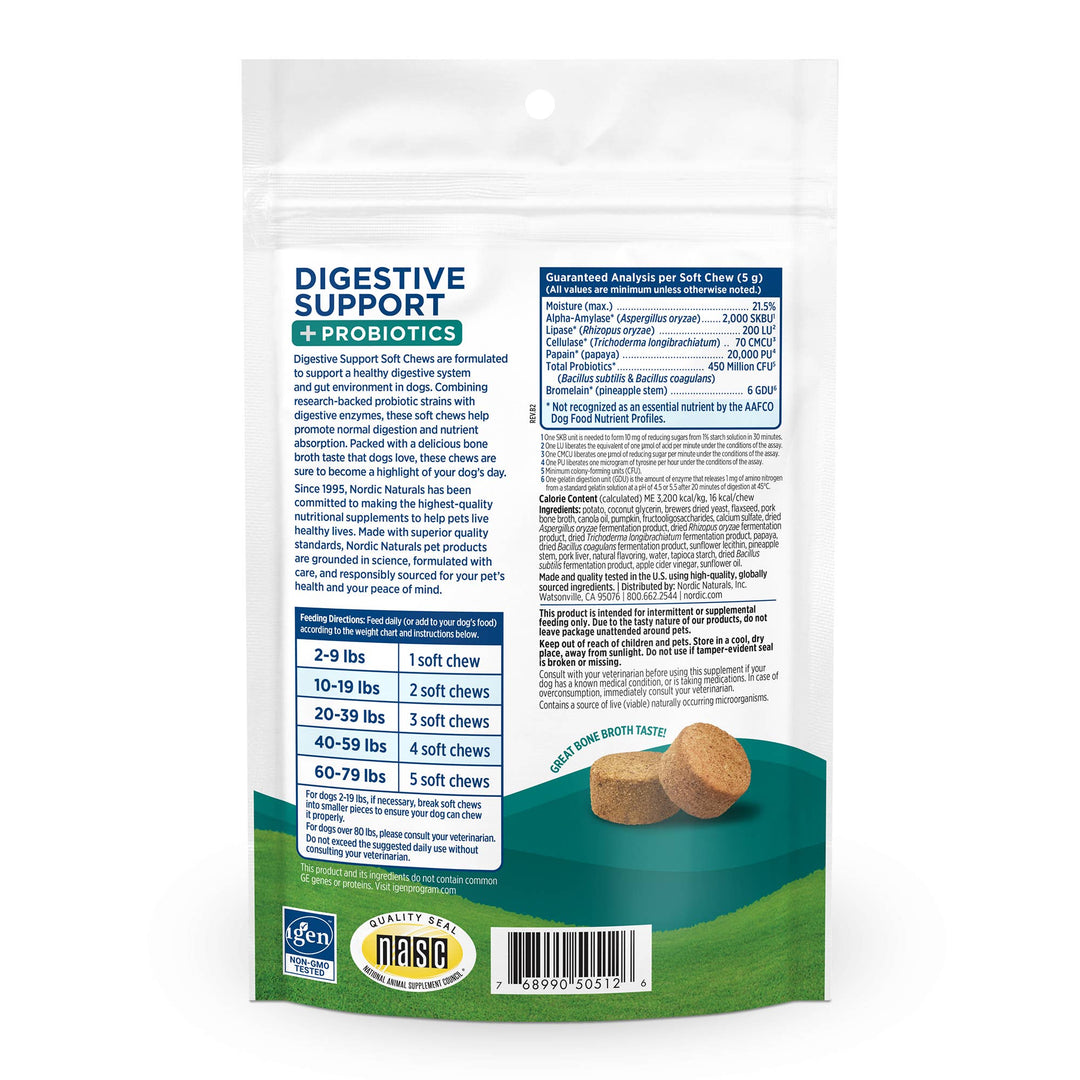Pet Digestive Support + Probiotics Soft Chews