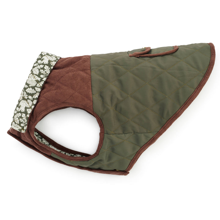 Olive Reversible Dog Jacket