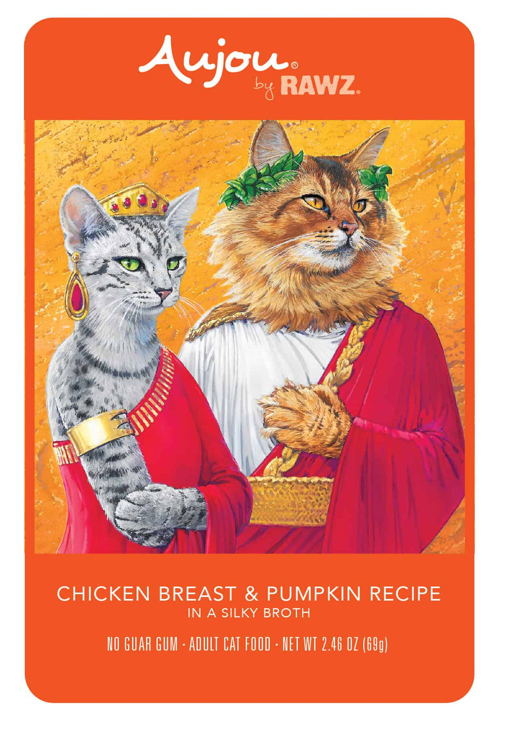 Rawz Aujou Wet Cat Food Pouch - Chicken Breast & Pumpkin in Silky Broth