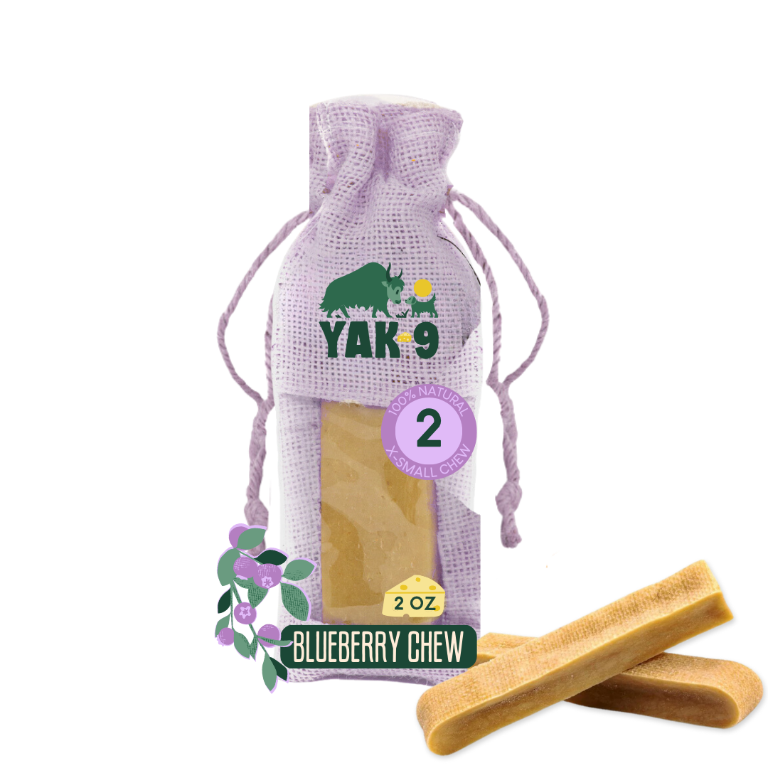 Yak9 - Blueberry Yak Chews for Dogs- Medium 6oz