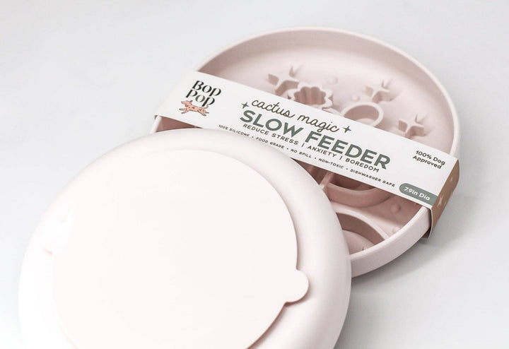 Slow Feeder + Activity Bowl  | Cactus Magic in Boho Beige