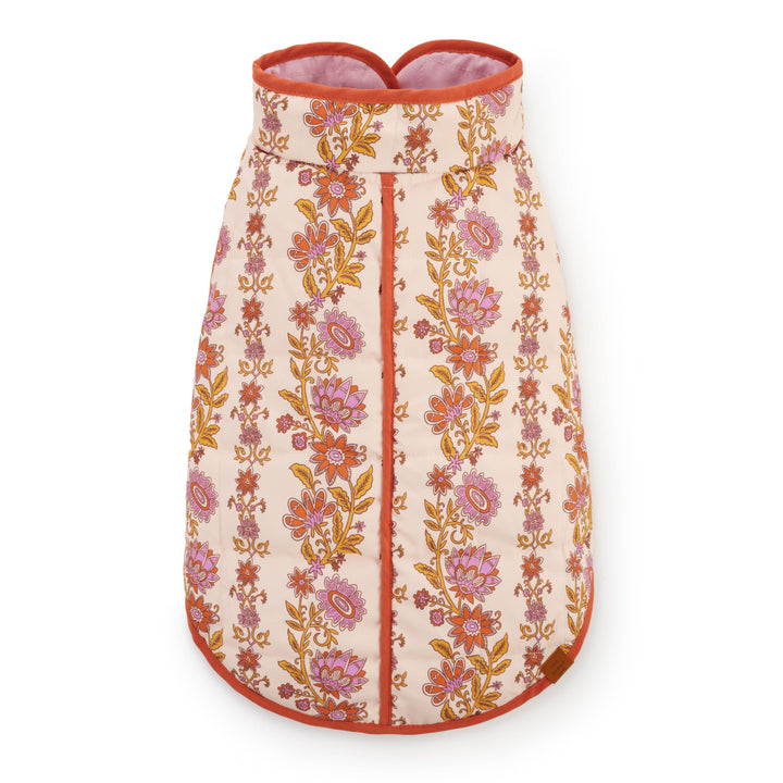 Blockprint Floral Reversible Dog Jacket