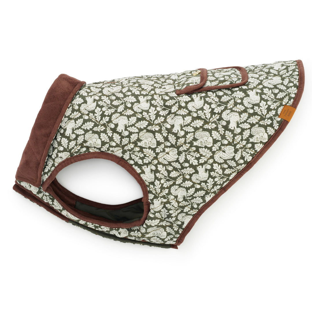 Olive Reversible Dog Jacket