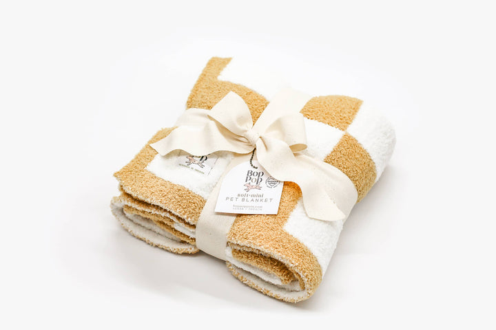 Mini Fluffy Blanket for Dogs Cats | Mocha