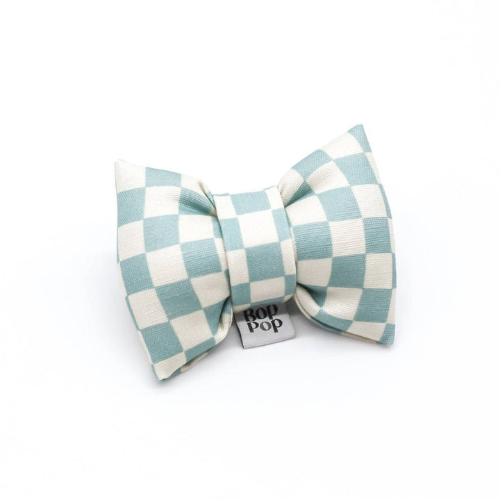 Bow Tie | Aqua Checkerboard