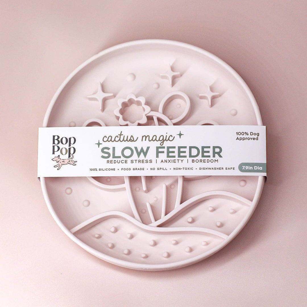 Slow Feeder + Activity Bowl  | Cactus Magic in Boho Beige