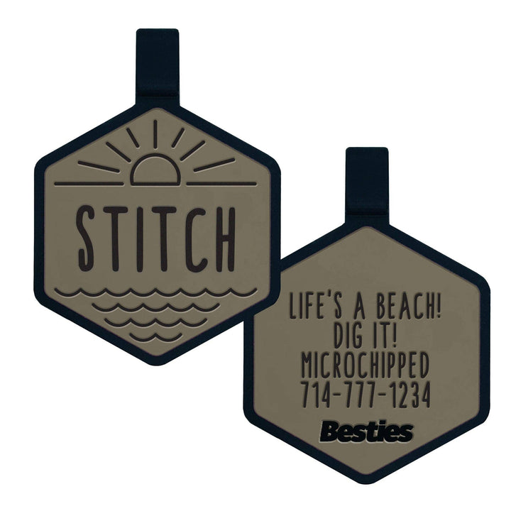 Salt and Sun Silicone Dog ID Tag