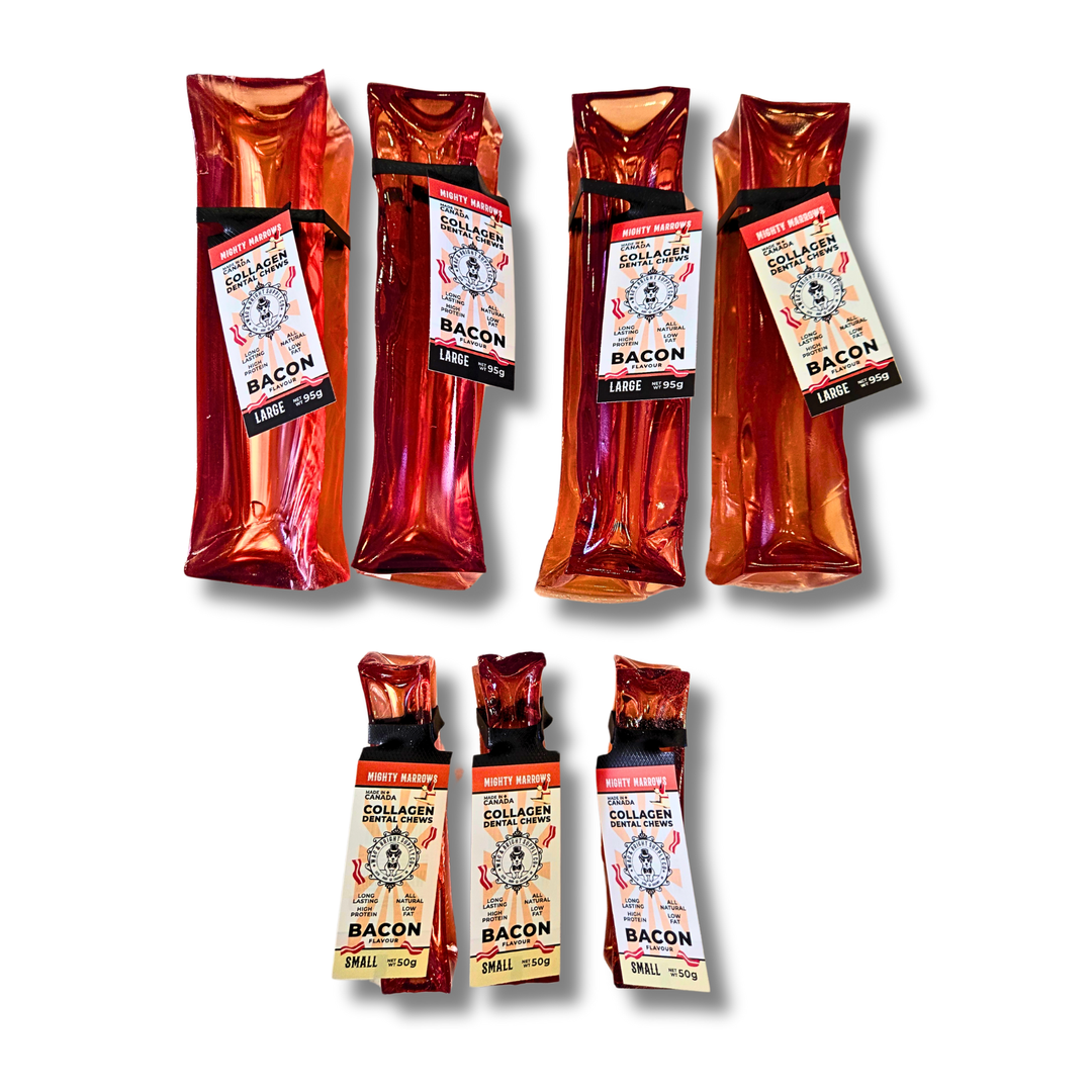 Mighty Marrows Collagen Dental Chew - Bacon