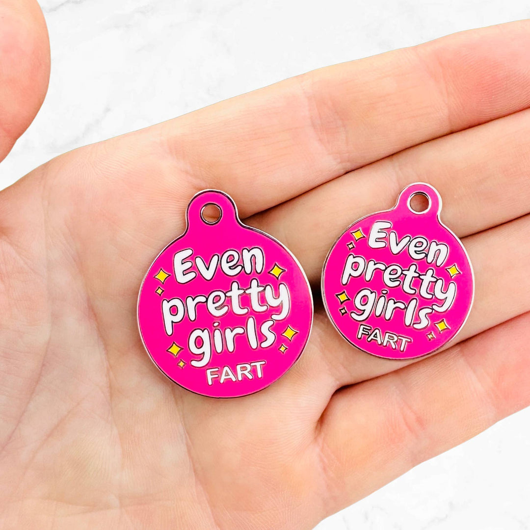 Even Pretty Girls Fart - QR Code ID Tag