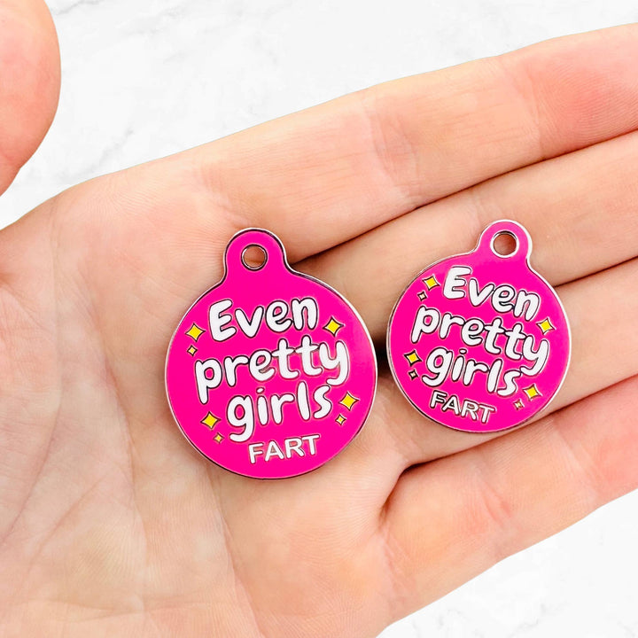 Even Pretty Girls Fart - QR Code ID Tag