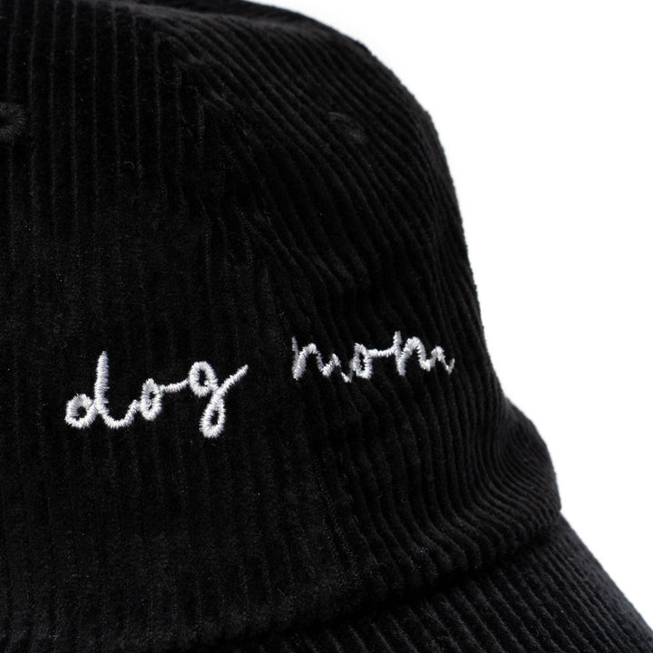 Black Corduroy Dog Mom Hat