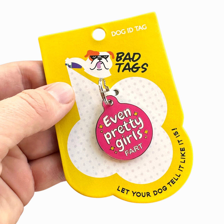 Even Pretty Girls Fart - QR Code ID Tag