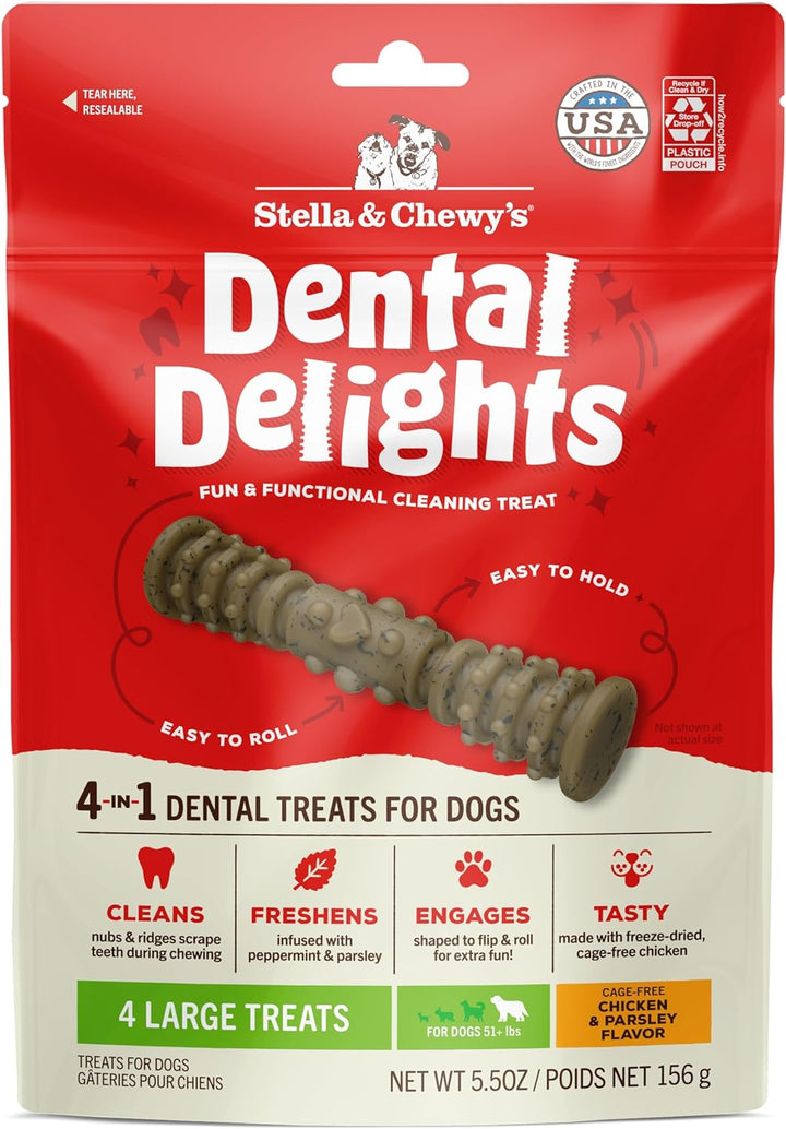 Stella and Chewy's Dental Delights - 4 in One Dental Treats for Dogs