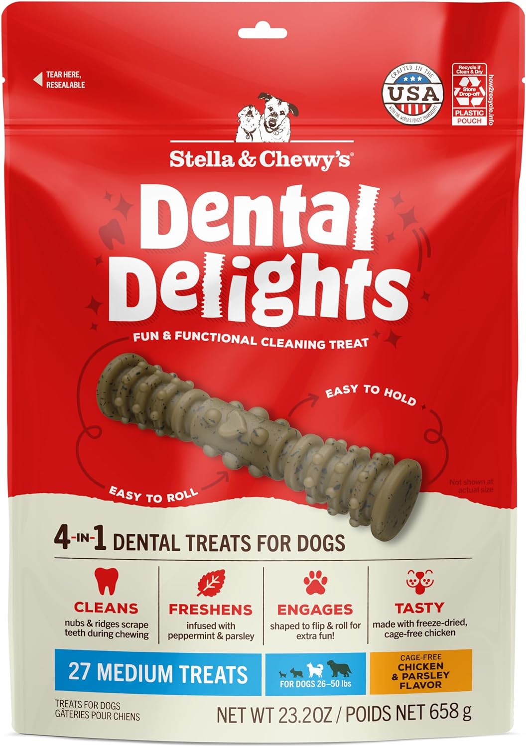 Stella and Chewy's Dental Delights - 4 in One Dental Treats for Dogs