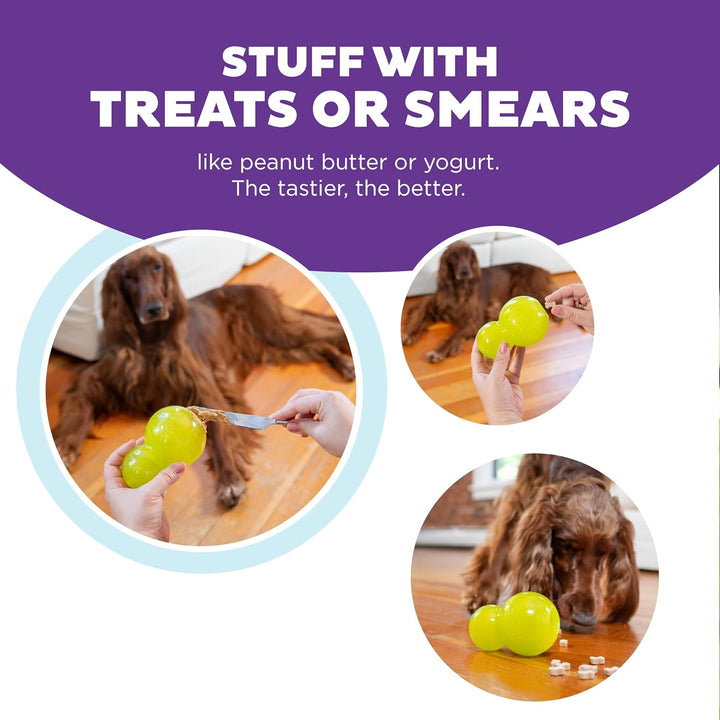 Double-Tuff Interactive Treat Stuffer Durable Dog Chew Toy