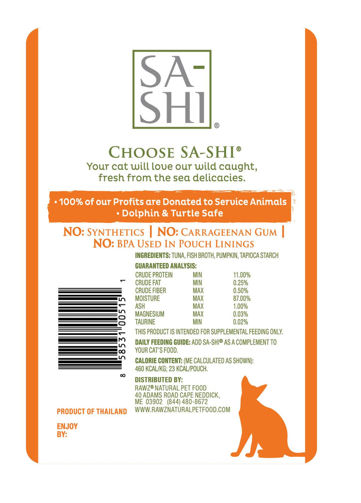 SA-SHI Aku Tuna and Pumpkin Cat Food Recipe in Savory Broth Pouch