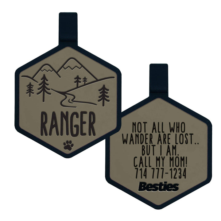 Mountain Adventure Silicone Dog ID Tag