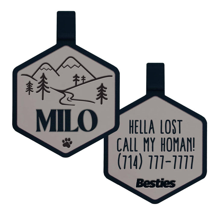 Mountain Adventure Silicone Dog ID Tag