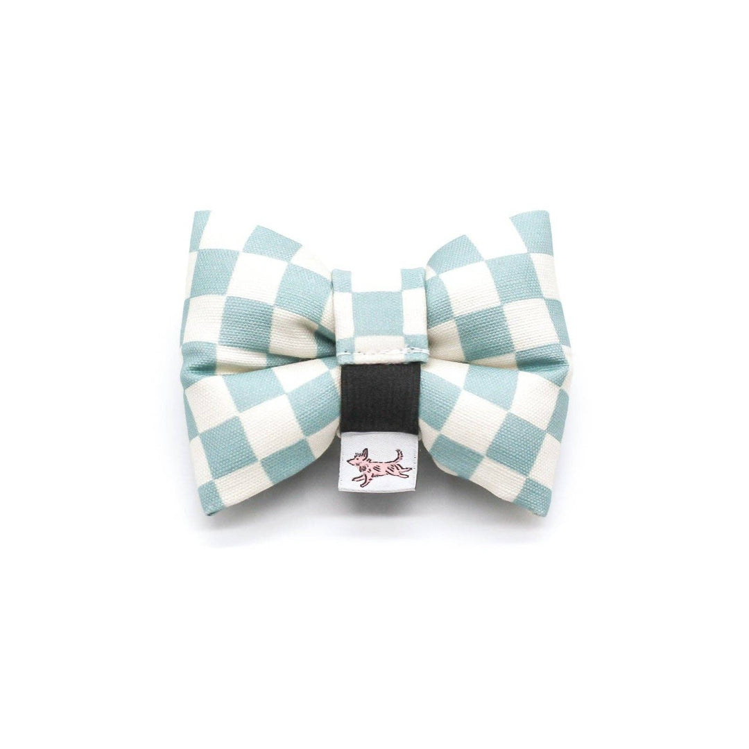 Bow Tie | Aqua Checkerboard