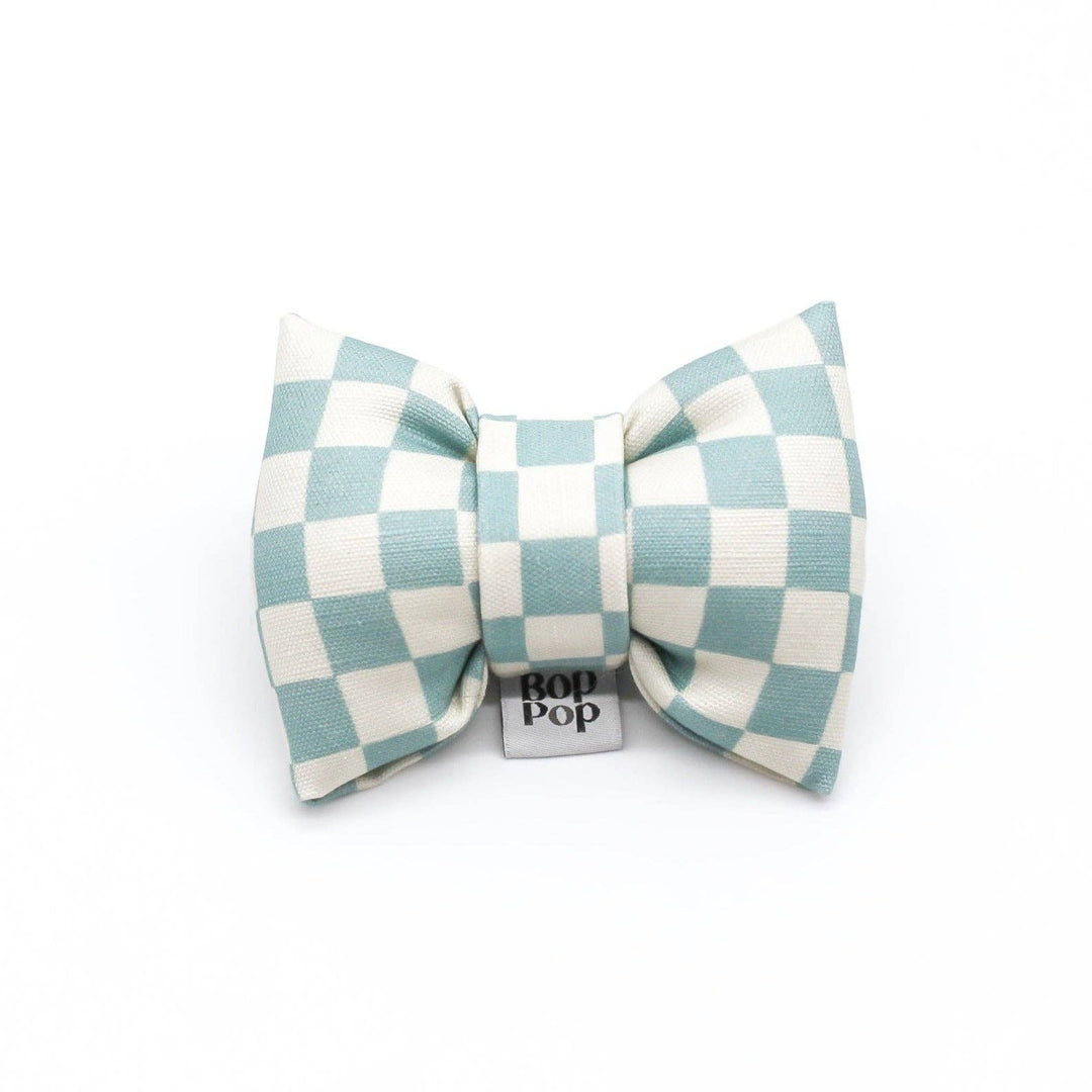 Bow Tie | Aqua Checkerboard