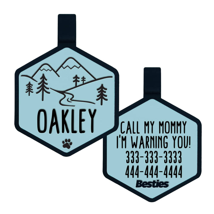 Mountain Adventure Silicone Dog ID Tag