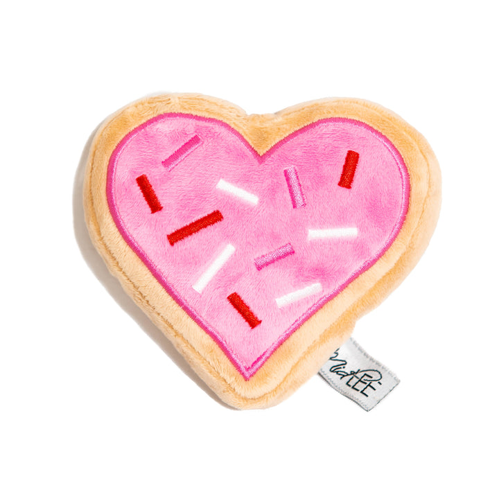 Pink Heart Sugar Cookie Dog Toy