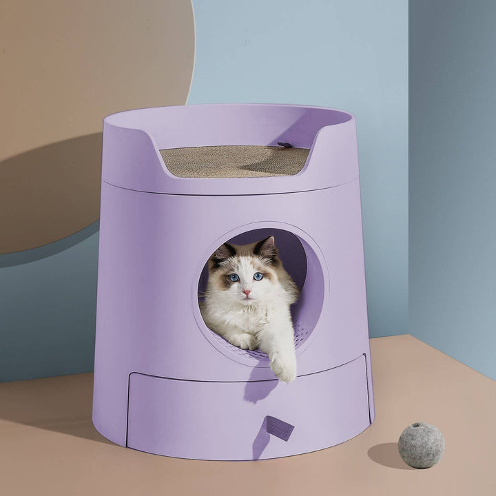 Mayitwill XL Castle 2 in 1 Front-Entry Cat Litter Box