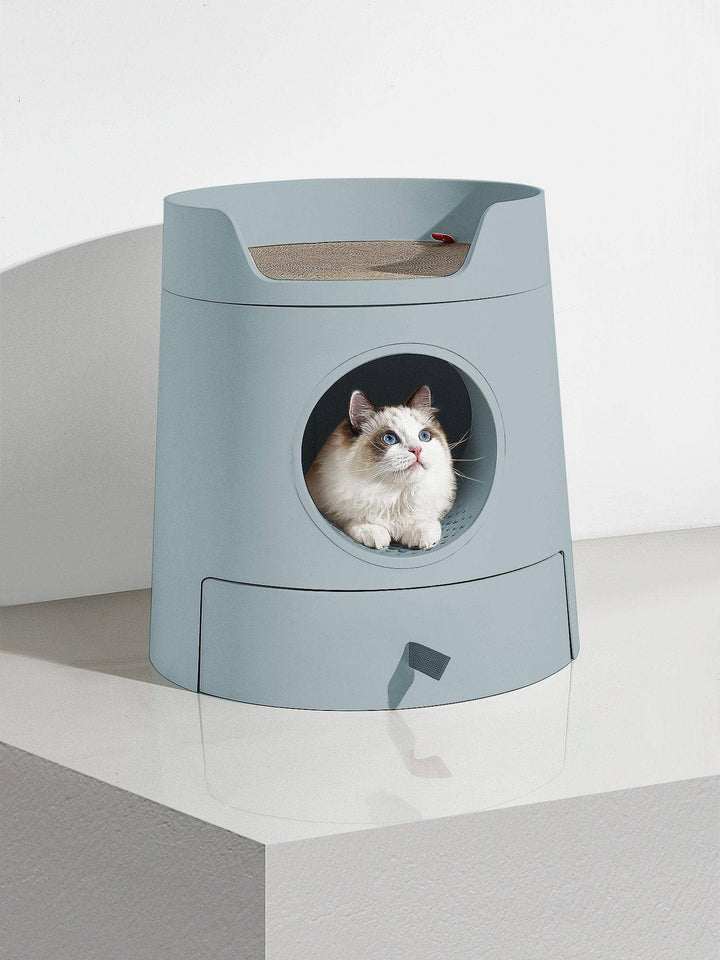 Mayitwill XL Castle 2 in 1 Front-Entry Cat Litter Box