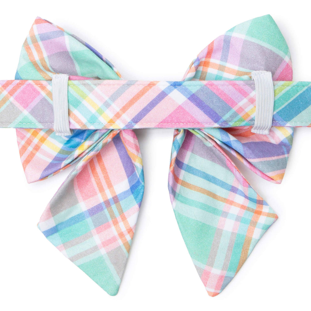 Blooming Plaid Lady Dog Bow