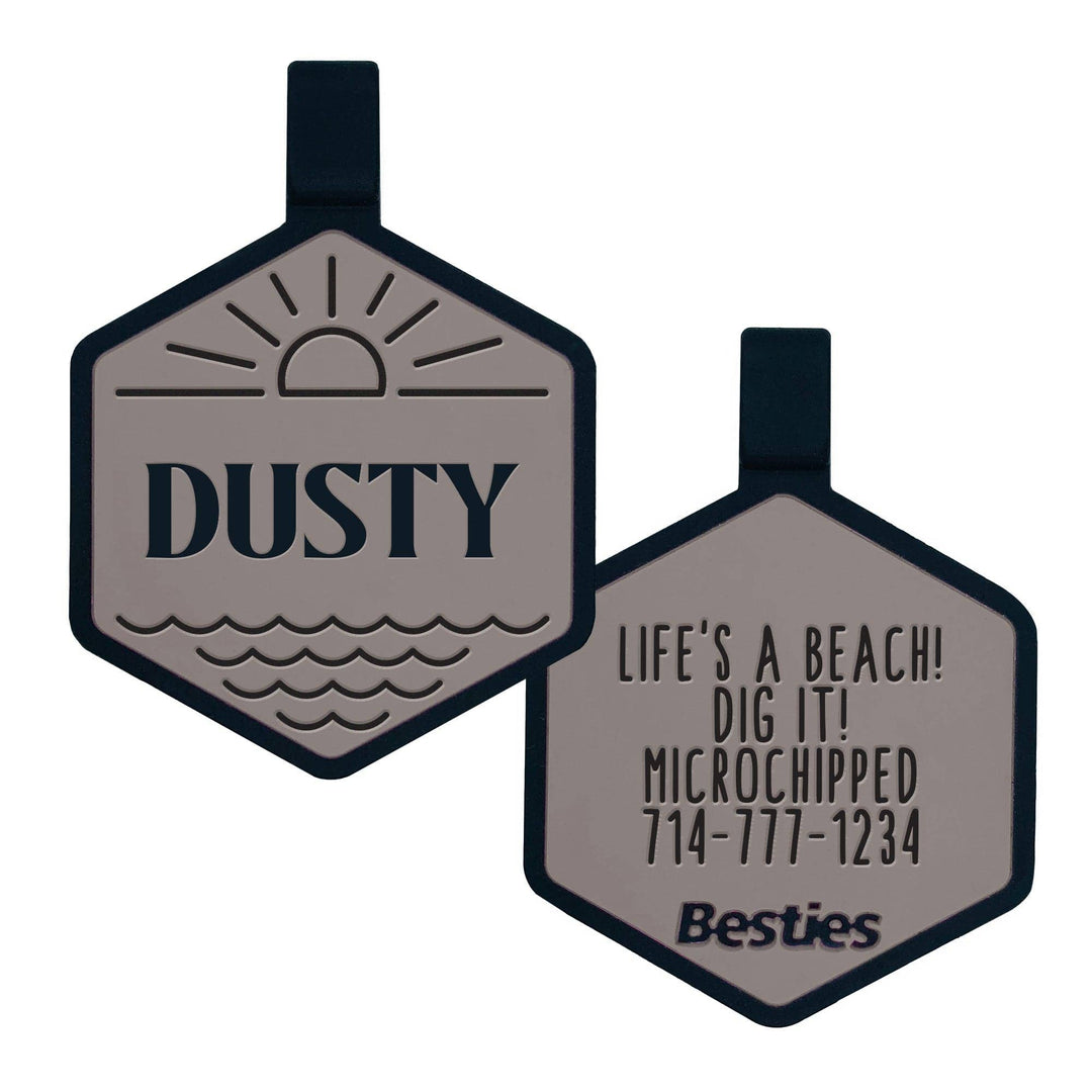Salt and Sun Silicone Dog ID Tag