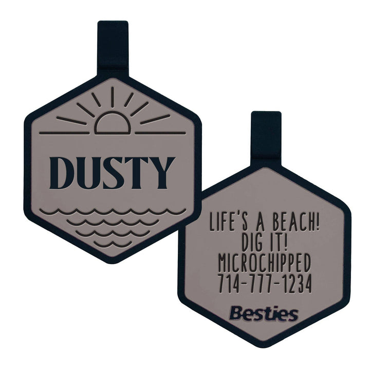 Salt and Sun Silicone Dog ID Tag