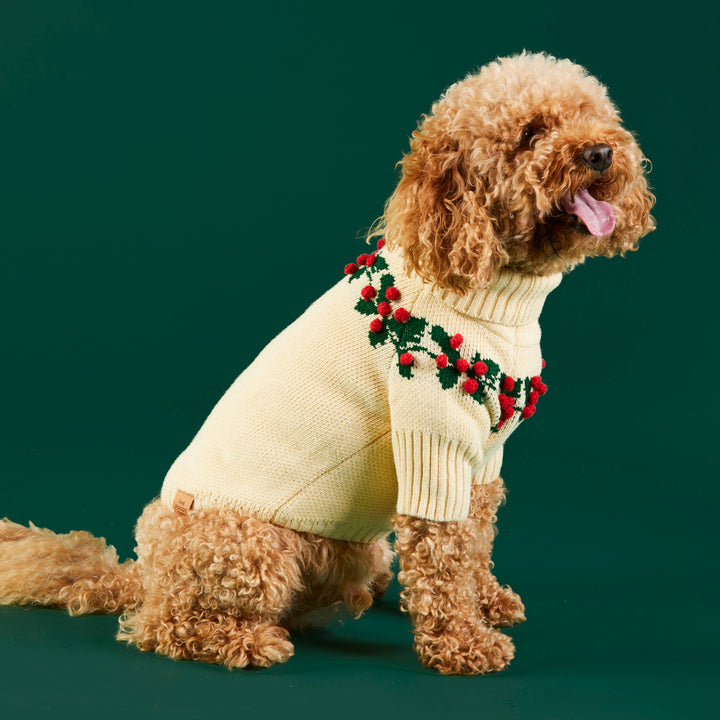 Holly Bobble Holiday Sweater