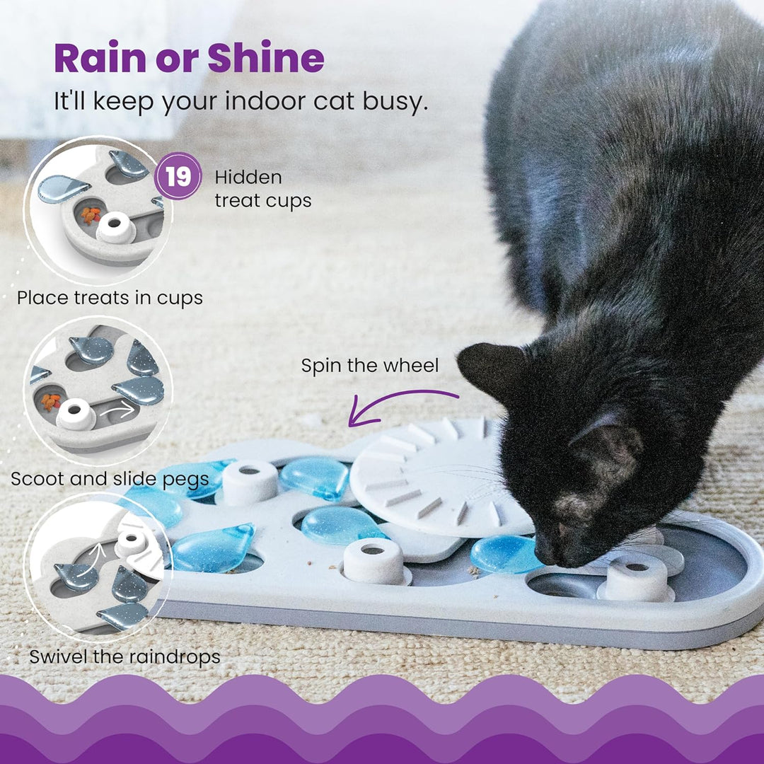 Catstages Rainy Day Puzzle & Play - Interactive Cat Treat Puzzle