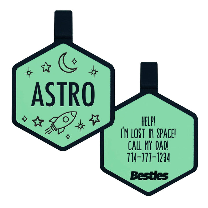 Space Cadet Silicone Dog ID Tag