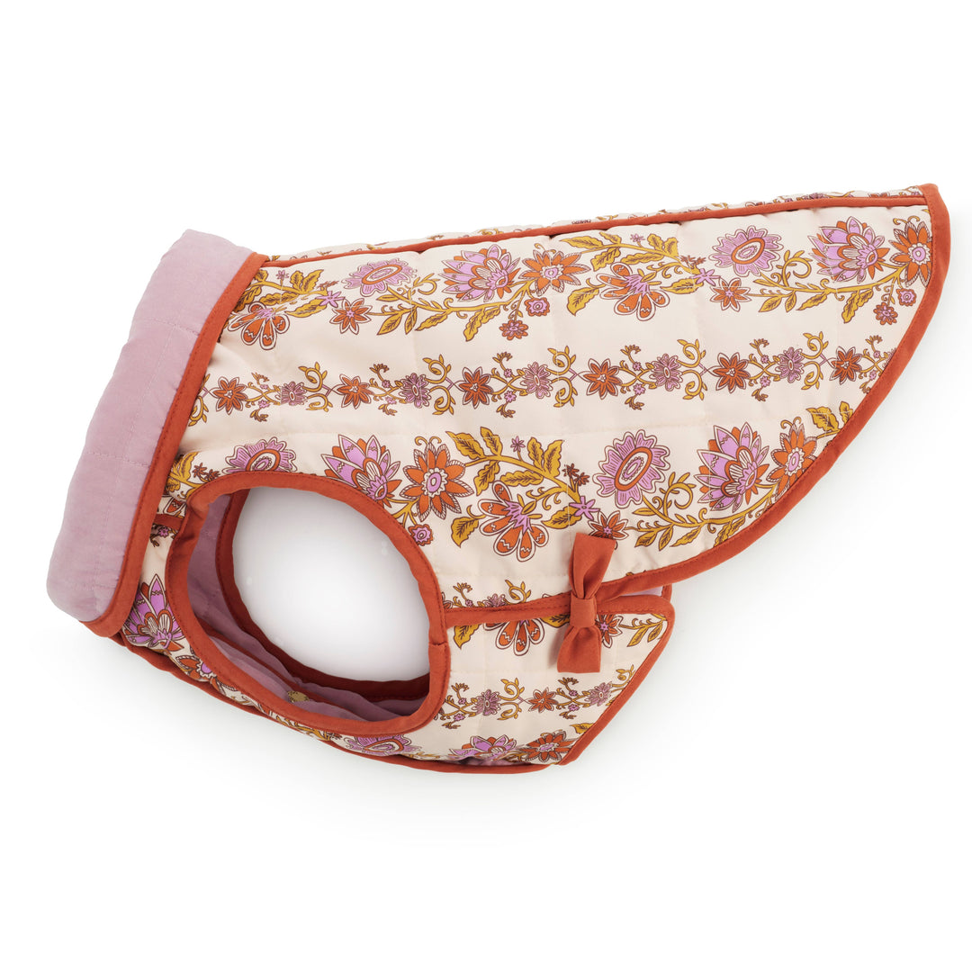 Blockprint Floral Reversible Dog Jacket