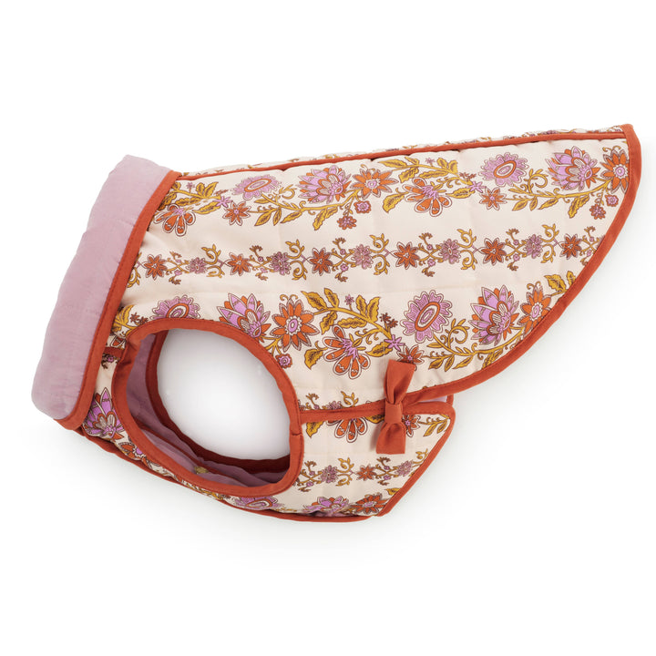 Blockprint Floral Reversible Dog Jacket