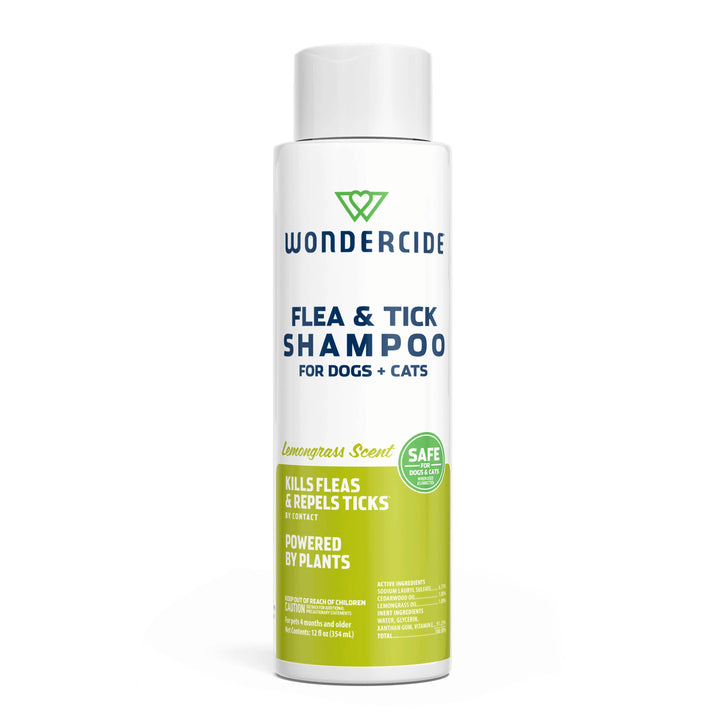 Wondercide Flea & Tick Shampoo Dogs + Cats Lemongrass 12oz