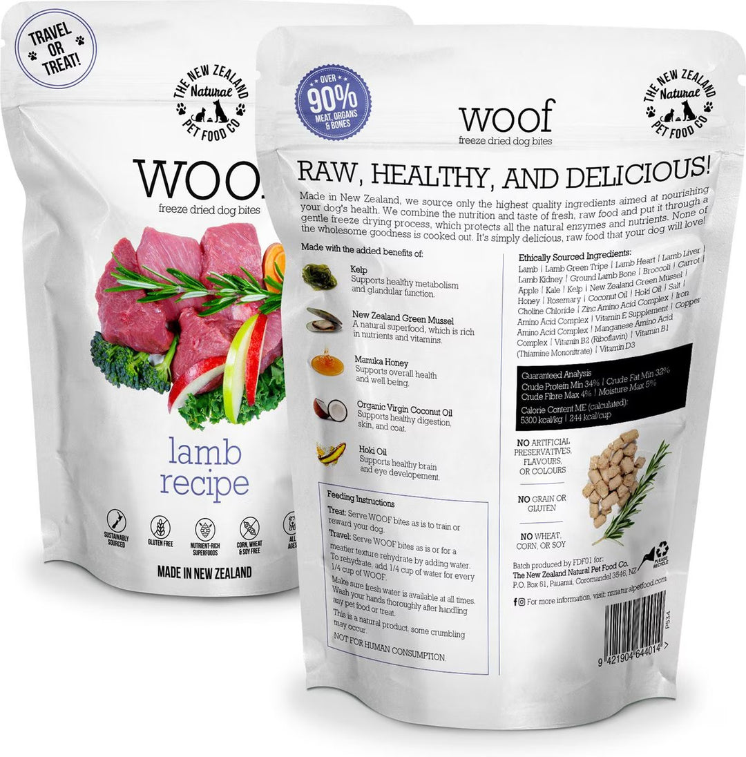 WOOF Freeze-Dried Dog Food - Lamb Recipe