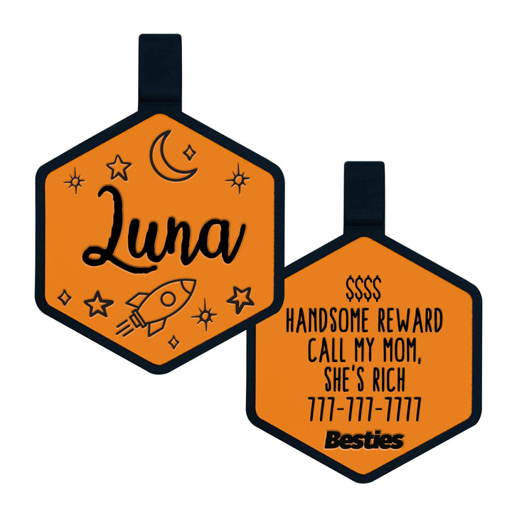 Space Cadet Silicone Dog ID Tag