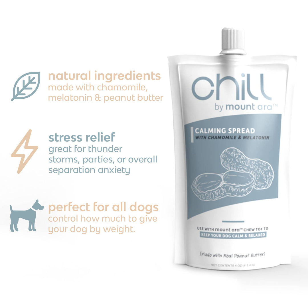 Chill Playtime Kit - Superbite Chew Toy With Calming Melatonin Peanut Butter